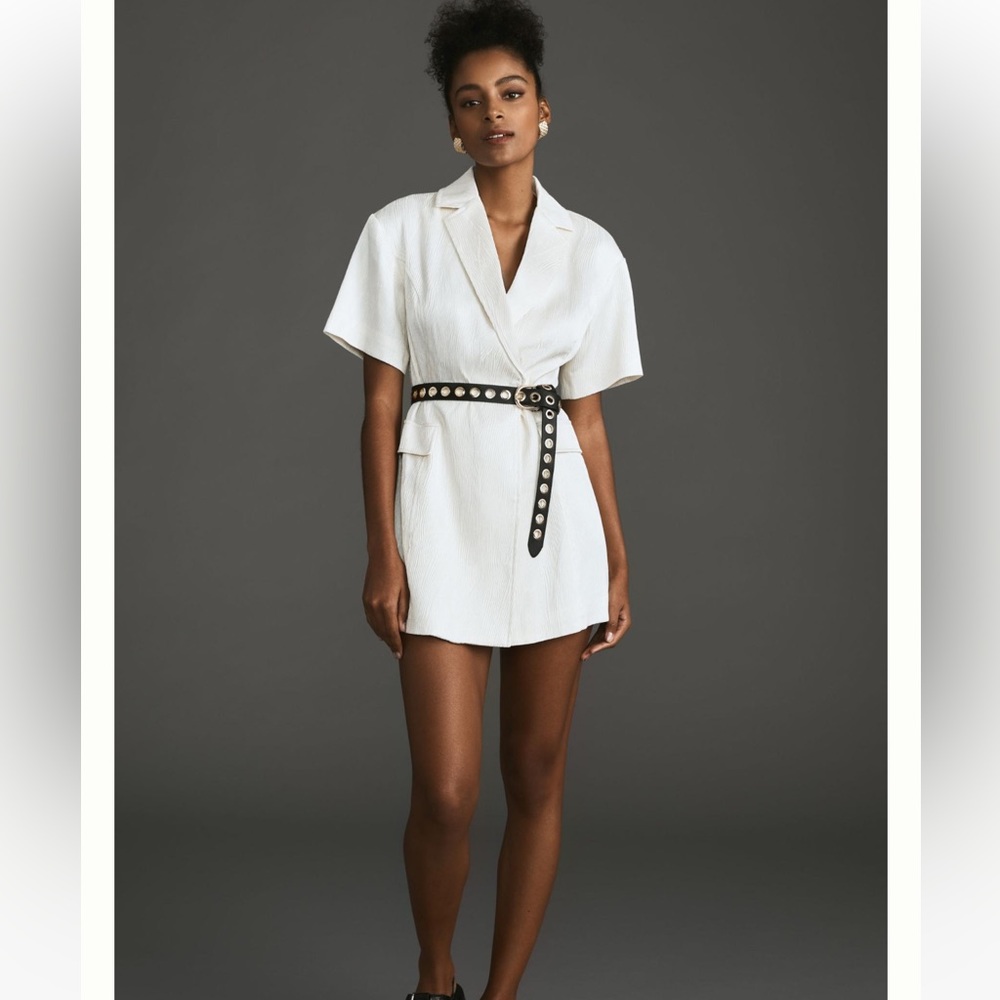Anthropologie White Blazer Dress